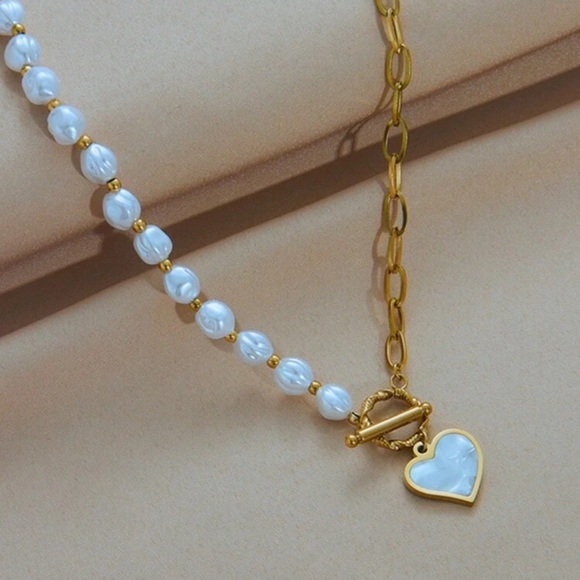 18 K gold plated over stainless steel necklace - Picture 2 of 4